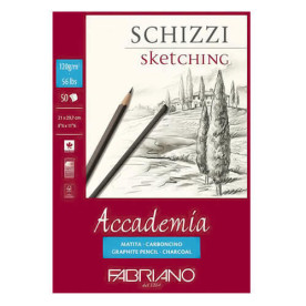 Склейка для эскизов Accademia А4 (21*29,7см), 120г/м2, 50л., Fabriano