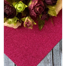Фоамиран глиттер 20 х 30, малиновый, 2 мм