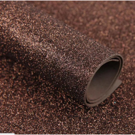 Фоамиран глиттер 20 х 30, коричневый, 2 мм