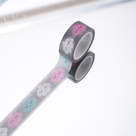 Паперовий скотч Хмари з закритими очима, 15 мм х 5 м