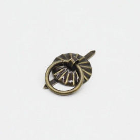 Ручка металлическая декоративная, цвет бронза 20х19 мм