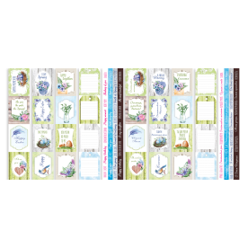 Набір смуг з картинками для декорування Colorful spring 5 шт 5х30,5 см, Фабрика Декору