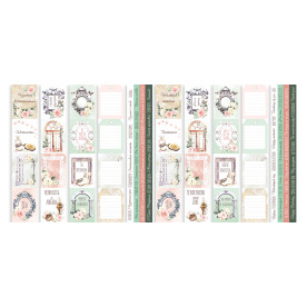 Набір смуг з картинками для декорування Tenderness and love 5 шт 5х30,5 см, Фабрика Декору