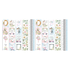 Набор полос с картинками для декорирования Walking on Clouds 5 шт. 30,5х30,5 см, Фабрика Декора