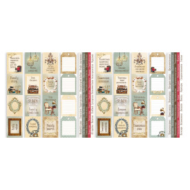 Набір смуг з картинками для декорування, Family Heritage, 5 шт, 5х30,5 см, Фабрика Декору