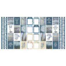 Набір полос с картинками для декорування Memories of the Sea, 5 шт, 5см х 30,5см, Фабрика Декору
