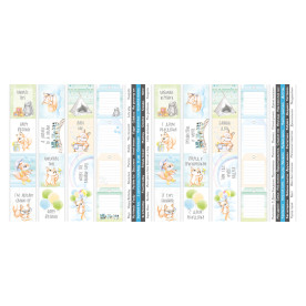 Набір смуг з картинками для декорування, Funny fox boy, 5 шт, 200 г/м2, 5х30,5 см, Фабрика Декору
