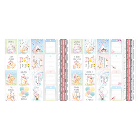 Набір смуг з картинками для декорування, Funny fox girl, 5 од, 200 г/м2, 5х30,5 см, Фабрика Декору