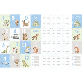 Набір смуг з картинками для декорування Boho Baby Boy 4 шт 5х30,5 см, Фабрика Декору