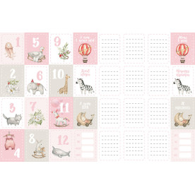 Набір смуг з картинками для декорування Boho Baby Girl 4 шт 5х30,5 см, Фабрика Декору