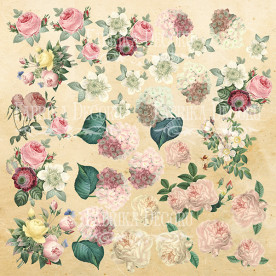 Лист с картинками для вырезания Letters of love 20х20 см, Фабрика Декора