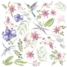 Набір картинок для вирізання Tender Orchid 20х20 см, Фабрика Декору