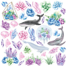 Лист с картинками для вырезания Mystical Space 20х20 см, Фабрика Декора