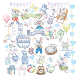 Набір картинок для вирізання My Little Mousy Boy 20х20,см, Фабрика Декору