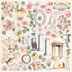 Лист з картинками для вирізання, Nostalgia, 30,5х30,5 см, Фабрика Декору