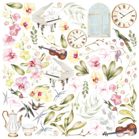 Набір картинок для вирізання Orchid Song 20х20 см, Фабрика Декору