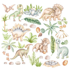 Набір картинок для вирізання Dinosauria 20х20 см, Фабрика Декору