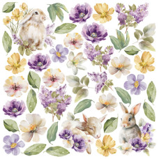 Набор карточек для вырезания Floral Sentiments 20х20 см, Фабрика Декора