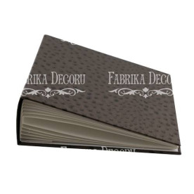 Заготівля альбому, текстура шкіра страуса, шоколадний, 20х20 см, Фабрика Декору