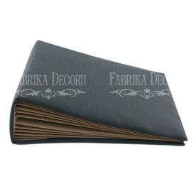 Заготовка альбома в мягкой обложке, Графитовый крафт, 11 разворотов, 20х20 см, Фабрика Декора