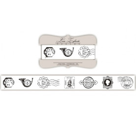 Стрічка з зображеннями "Поштові марки", 2 см, 1 м