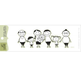 Акриловий штамп Велика родина, розмір 9,7х3,3 см