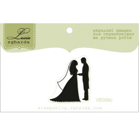 Акриловий штамп Наречений і наречена, розмір 2,5х2,7 см