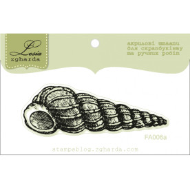 Акриловый штамп Большая ракушка, размер 6,3х2,3 см