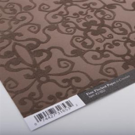Скраппапір з оксамитовим напиленням Fine Flocked Paper - Chocolate від Chatterbox