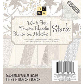 Набор бумаги White Fern 15х15 см 18 листов от DCWV