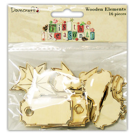 Набор деревянных фигурок Tis the Season 16 шт от Dovecraft