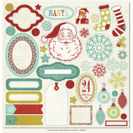 Лист с наклейками Mistletoe Magic 30х30 см, My Mind's Eye