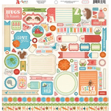 Лист з наклейками Alphabet Junction 30х30 см від Carta Bella