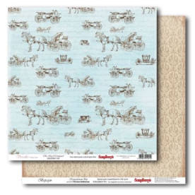 Двусторонняя бумага Версаль - Королевский двор 30х30 см от ScrapBerry's