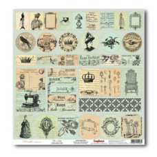 Односторонняя бумага Версаль - Карточки: Монетный двор 30х30 см от ScrapBerry's