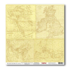 Односторонняя бумага Вокруг света - Дальние страны 30х30 см от ScrapBerry's