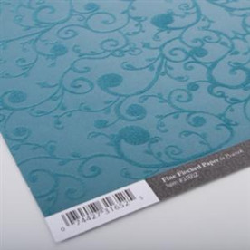 Скраппапір з оксамитовим напиленням Fine Flocked Paper - Peacock від Chatterbox