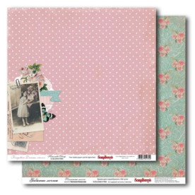 Двусторонняя бумага Забытые мечты - Памятные мелочи 30х30 см от ScrapBerry's