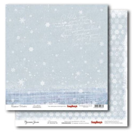Двосторонній папір Російська зима - Сніжинка 30х30 см від ScrapBerry's