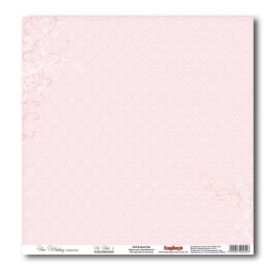 Односторонняя бумага Свадебная - Розовый 2 30х30 см от ScrapBerry's