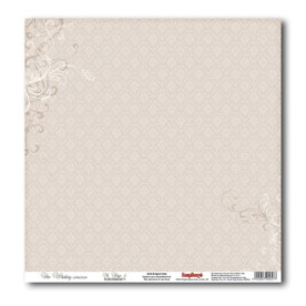 Односторонній папір Весільна - Кремовий 2 30х30 см від ScrapBerry's
