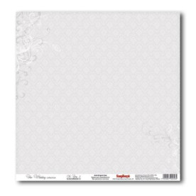 Односторонняя бумага Свадебная - Серый 2 30х30 см от ScrapBerry's