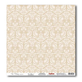 Односторонній папір Весільна - Кремовий 4 30х30 см від ScrapBerry's