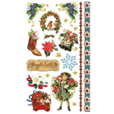 Набор натирок Винтажный Новый Год 20х12 см от ScrapBerry's