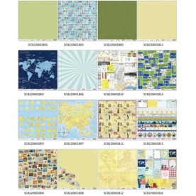 Набір паперу Вокруг света 30х30 см 16 аркушів від ScrapBerry's