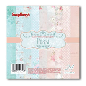 Набор бумаги Розы 15х15 см 24 листа от ScrapBerry's