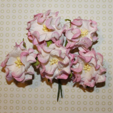 Декоративный цветок гардении бело-розового цвета, 1шт, 4 см