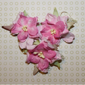 Декоративный цветок гардении в розовых тонах, 1шт, 4 см