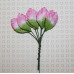 Набор декоративных листиков в зелено-розовом цвете, 10 шт, 3 см