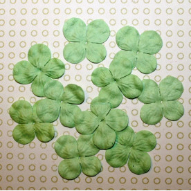 Набор 10 цветков гортензии зеленого цвета, 30 мм